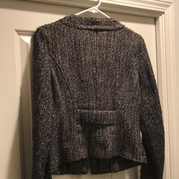 Will Smith navy tweed blazer open front long sleeve coat, size M, - Picture 2 of 2